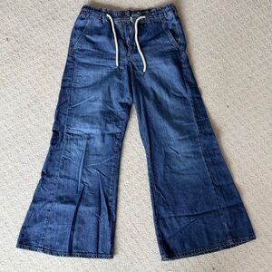 Pilcro Blue Denim Pants with Drawstring
